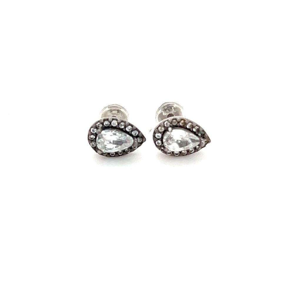 ❌Pandora Sparkling Pear Halo Teardrop Cz Stud